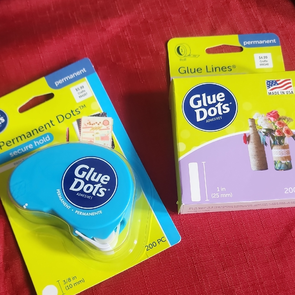 Adhesives Permanent Dots and Lines Set - Blue and Yellow